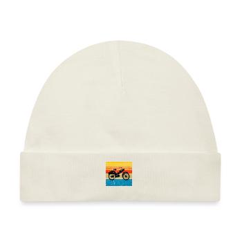 Mofa Moped Mofafahrer Mopedfahrer Mopeds Mokick - Baby Premium Organic Mütze - Naturweiß - Vorne