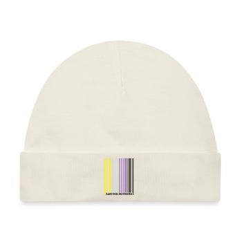 Barcode Enby Genderqueer LGBT Gay Lesbian - Baby Premium Organic Mütze - Naturweiß - Vorne