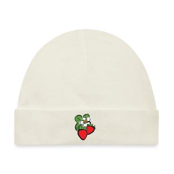 Erdbeeren Früchte - Baby Premium Organic Mütze - Naturweiß - Vorne