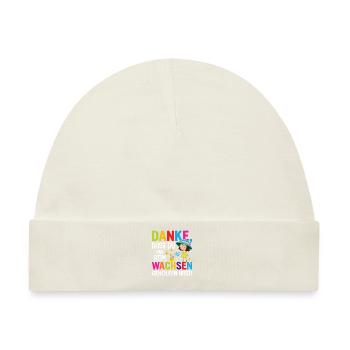 Tagesmutter Kindergarten Abschiedsgeschenk - Baby Premium Organic Mütze - Naturweiß - Vorne