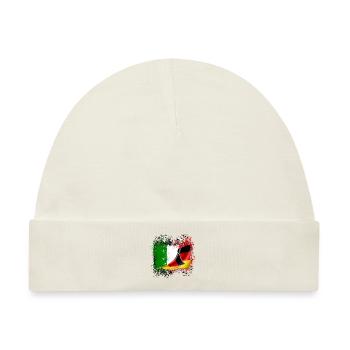 Italienisch deutsche Freundschaft Freunde Flagge - Baby Premium Organic Mütze - Naturweiß - Vorne