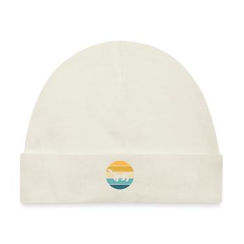 Retro Honigdachs Vintage Honigdachs - Baby Premium Organic Mütze - Naturweiß - Vorne