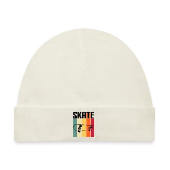 skateboard skater skate sport fahren skaten - Baby Premium Organic Mütze - Naturweiß - Vorne