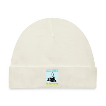 Modelleisenbahn Modellbauer Spruch Gleise - Baby Premium Organic Mütze - Naturweiß - Vorne