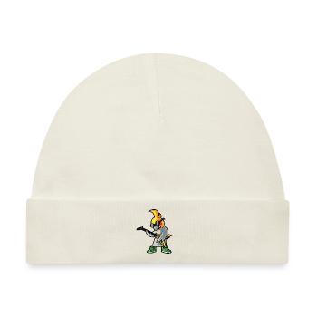 Nymphensittich mit E-Gitarre Vogel Ziervogel - Baby Premium Organic Mütze - Naturweiß - Vorne
