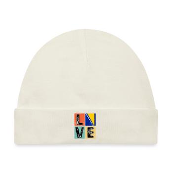 I Love Bosnia Flagge für bosnischen Stolz - Baby Premium Organic Mütze - Naturweiß - Vorne
