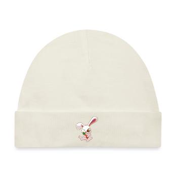 EInäugiger Hase Zombie Kaninchen Geschenk - Baby Premium Organic Mütze - Naturweiß - Vorne