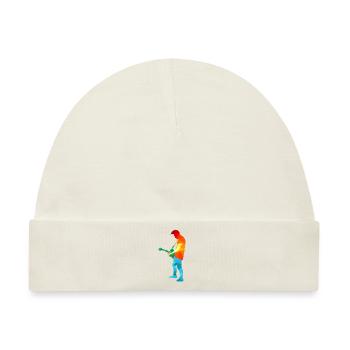 Rockmusik Punk Rock Polygon Kunst Punker - Baby Premium Organic Mütze - Naturweiß - Vorne