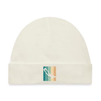 Freitauchen Retro Freitaucher Apnoetaucher Apnoe - Baby Premium Organic Mütze - Naturweiß - Vorne