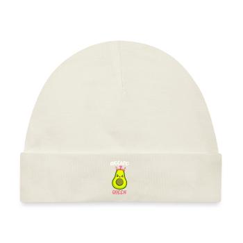 Avocado Queen Veganerin Vegetarierin Flexitarier - Baby Premium Organic Mütze - Naturweiß - Vorne