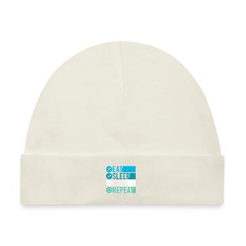 Eat Sleep Code Repeat Programmierer Software - Baby Premium Organic Mütze - Naturweiß - Vorne