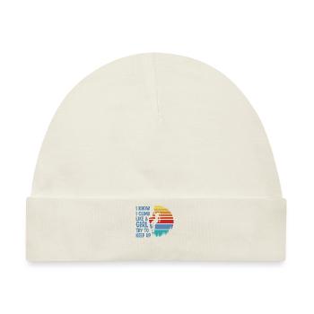 Rock Climbing Climber Retro Climb - Baby Premium Organic Mütze - Naturweiß - Vorne