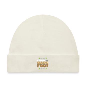 Barefoot Barfuß Barfuss Fußabdruck Barfußläufer - Baby Premium Organic Mütze - Naturweiß - Vorne
