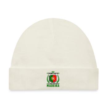Ich muss gar nix Ich muss nur nach Madeira Urlaub - Baby Premium Organic Mütze - Naturweiß - Vorne