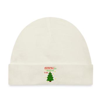 Rockin rund um den Weihnachtsbaum - Baby Premium Organic Mütze - Naturweiß - Vorne