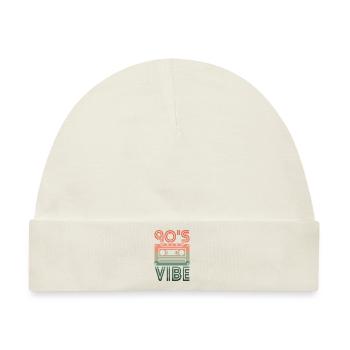 90's Vibe Neunziger Retro Kassette - Baby Premium Organic Mütze - Naturweiß - Vorne
