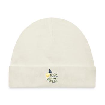 Christian Bible Verse Quote - Baby Premium Organic Mütze - Naturweiß - Vorne