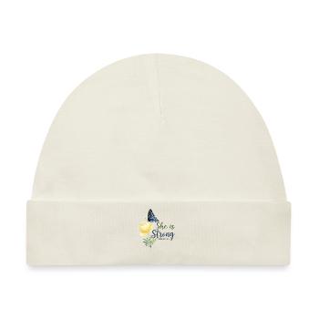 Christian Bible Verse Butterfly - Baby Premium Organic Mütze - Naturweiß - Vorne