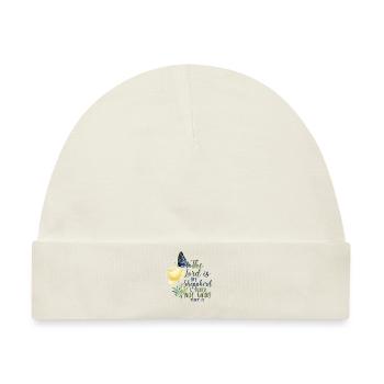 Christian Bible Verse Quote - Baby Premium Organic Mütze - Naturweiß - Vorne