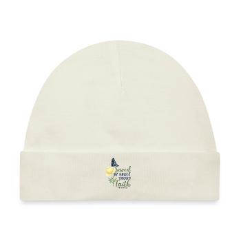Christian Bible Verse Butterfly - Baby Premium Organic Mütze - Naturweiß - Vorne