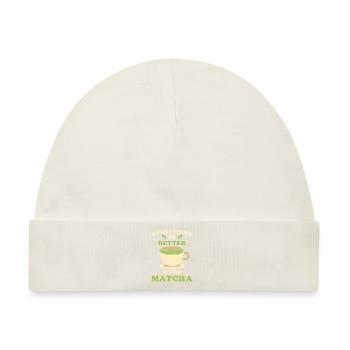 Matcha Tee - Baby Premium Organic Mütze - Naturweiß - Vorne