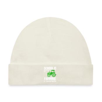 Landwirtschaft Farmer Farm Geschenk - Baby Premium Organic Mütze - Naturweiß - Vorne
