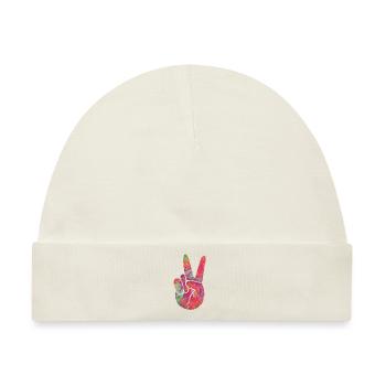 Peace Finger - Baby Premium Organic Mütze - Naturweiß - Vorne