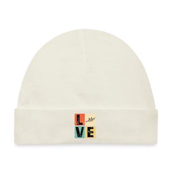 Vintage Love Airplane for Airplane Airline Pilot - Baby Premium Organic Mütze - Naturweiß - Vorne