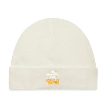 Trompete Trompeter Trompeten Spieler - Baby Premium Organic Mütze - Naturweiß - Vorne