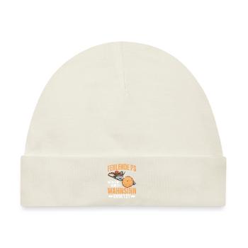 PS Motorsäge Holz Wald Förster - Baby Premium Organic Mütze - Naturweiß - Vorne