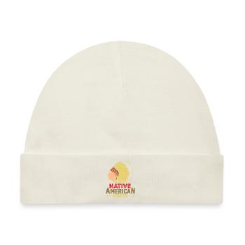 Native American Zitat Ich unterstütze Native - Baby Premium Organic Mütze - Naturweiß - Vorne