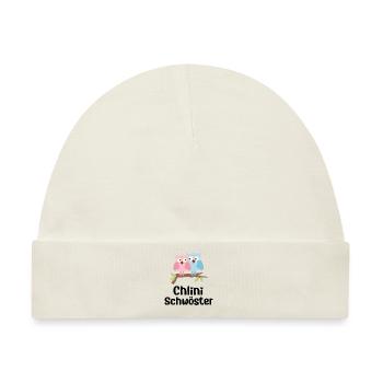 Chlini Schwöster grossi Schwöster Schweiz Baby - Baby Premium Organic Mütze - Naturweiß - Vorne