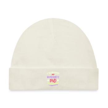 Dissertation des Ehemanns überstanden Partner - Baby Premium Organic Mütze - Naturweiß - Vorne
