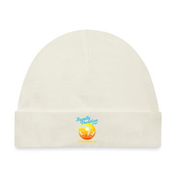 North Carolina Beach Familienurlaub 2022 Outer - Baby Premium Organic Mütze - Naturweiß - Vorne