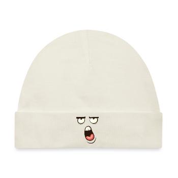 Face Cartoon LOL - Baby Premium Organic Mütze - Naturweiß - Vorne
