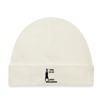 Handstand Turner Sportlehrer Gymnastik Bodenturnen - Baby Premium Organic Mütze - Naturweiß - Vorne