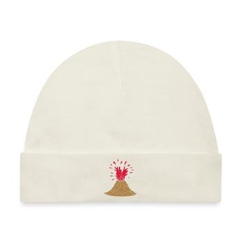 Vulkan Ausbruch Design - Baby Premium Organic Mütze - Naturweiß - Vorne