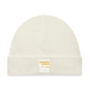 Abschiedsgeschenk Jobwechsel Kollege - Baby Premium Organic Mütze - Naturweiß - Vorne