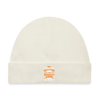 Chef Bauherr Junioren Hausbau Bauherr Junior - Baby Premium Organic Mütze - Naturweiß - Vorne