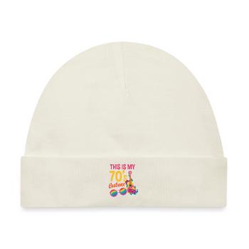 70er Jahre Party Outfit Kostüm 70er Party - Baby Premium Organic Mütze - Naturweiß - Vorne