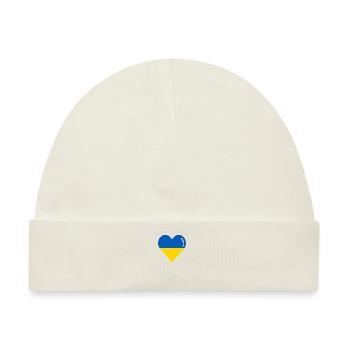 Ukraine Flagge Kiew - Baby Premium Organic Mütze - Naturweiß - Vorne