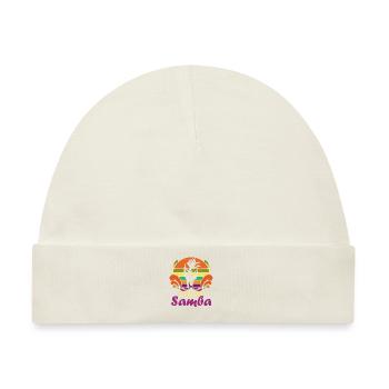 Mädchen, Das Samba-brasilien-tanz-weinlese-samba - Baby Premium Organic Mütze - Naturweiß - Vorne