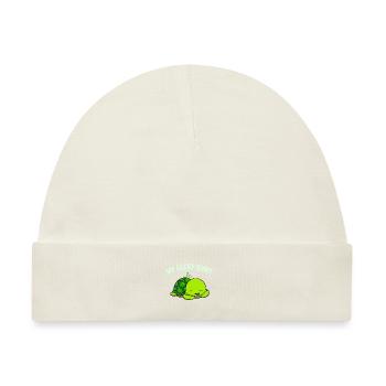 Mein Schildkröten Schlafshirt - Baby Premium Organic Mütze - Naturweiß - Vorne