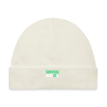 Prepper Survival Outdoor Spruch - Baby Premium Organic Mütze - Naturweiß - Vorne