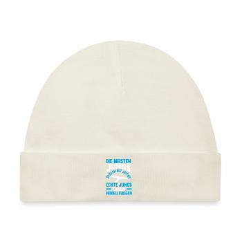 Modellfliegen Modellflieger Modellflug - Baby Premium Organic Mütze - Naturweiß - Vorne