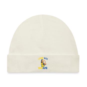 I Stand With Ukraine Women Support Ukraine Flag - Baby Premium Organic Mütze - Naturweiß - Vorne
