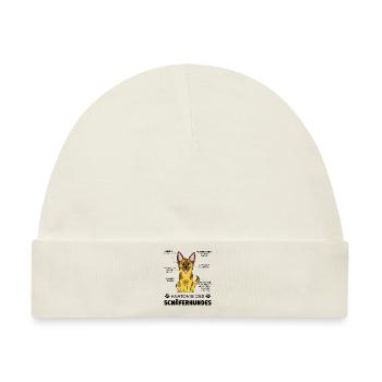 Anatomie des Schäferhundes - Baby Premium Organic Mütze - Naturweiß - Vorne