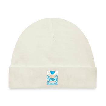 Funny Twin Mother Saying Twin Mom Classic - Baby Premium Organic Mütze - Naturweiß - Vorne