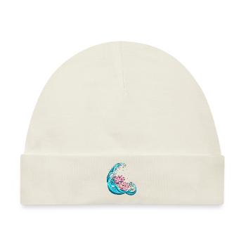 Lotus Blume Tattoo Seerosen - Baby Premium Organic Mütze - Naturweiß - Vorne