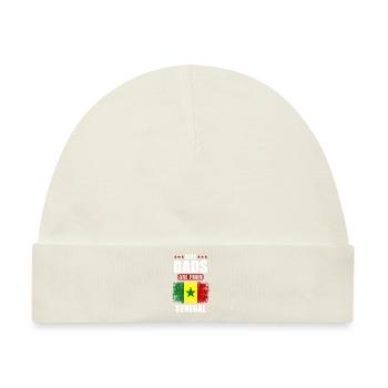 Beste Väter sind aus Senegal - Baby Premium Organic Mütze - Naturweiß - Vorne